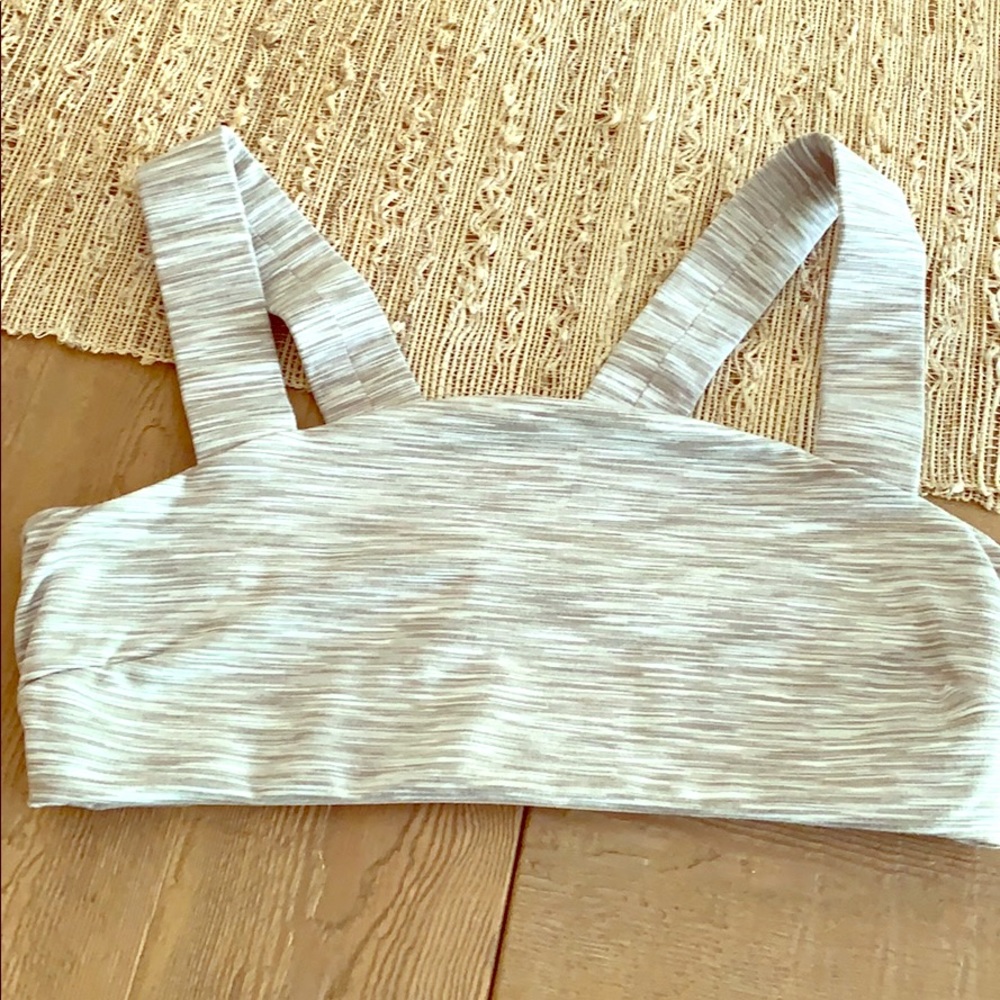 Outdoor Voices oatmeal colored medium sports bra